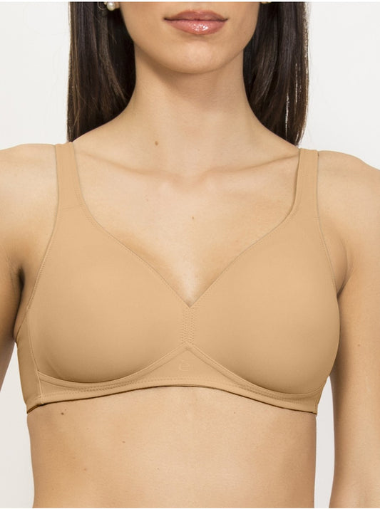 The Beauty line from SIéLEI of Italy presents an unlined and wire-free soft-cup bra characterized by its graceful design and smooth opaque, stretch microfiber fabric that provide comfort during any activity.
