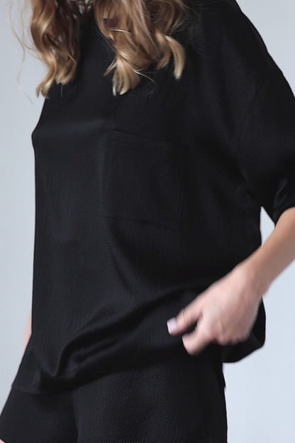 Bubble Silk Tee and Shorts Set